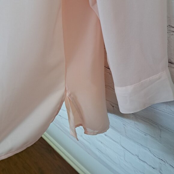 Chico's Peach Casual Button Up Shirt Size 3 - Picture 6 of 12